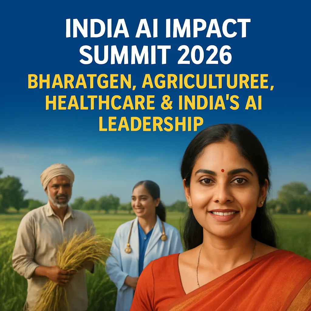 India AI Impact Summit 2026 - BharatGen, Agriculture, Healthcare & India's AI Leadership