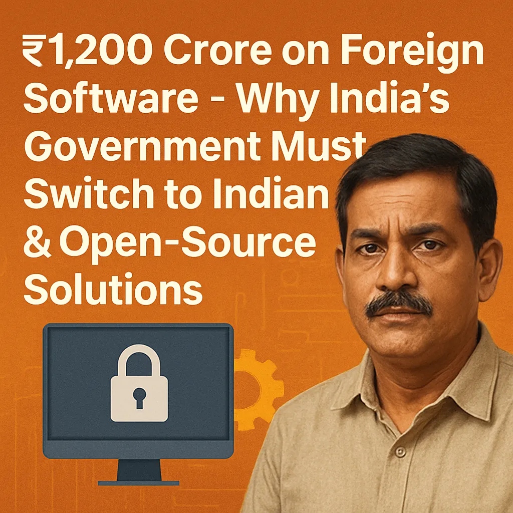 ₹1,200 Crore on Foreign Software - Why India's Government Must Switch to Indian & Open-Source Solutions